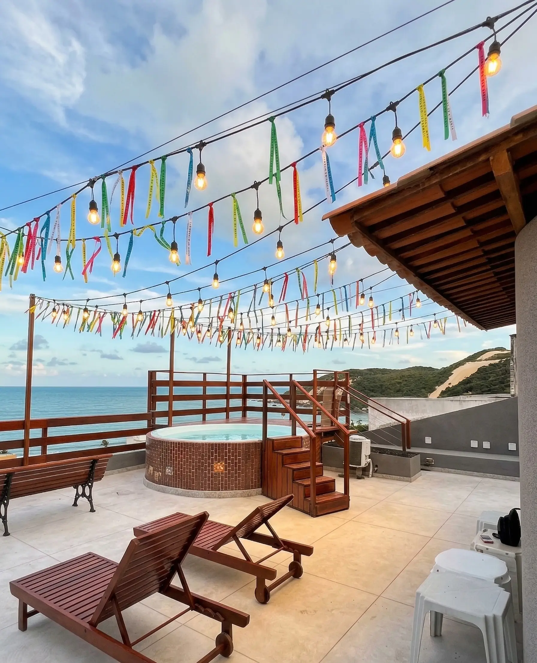 O terraço ao entardecer