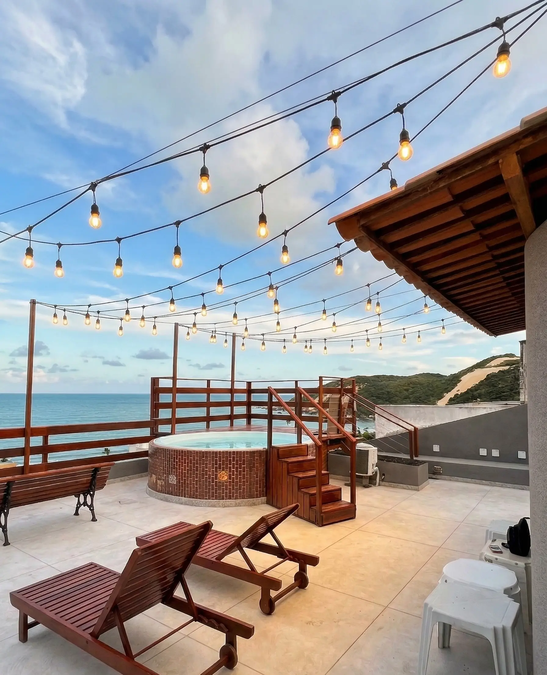 O terraço ao entardecer