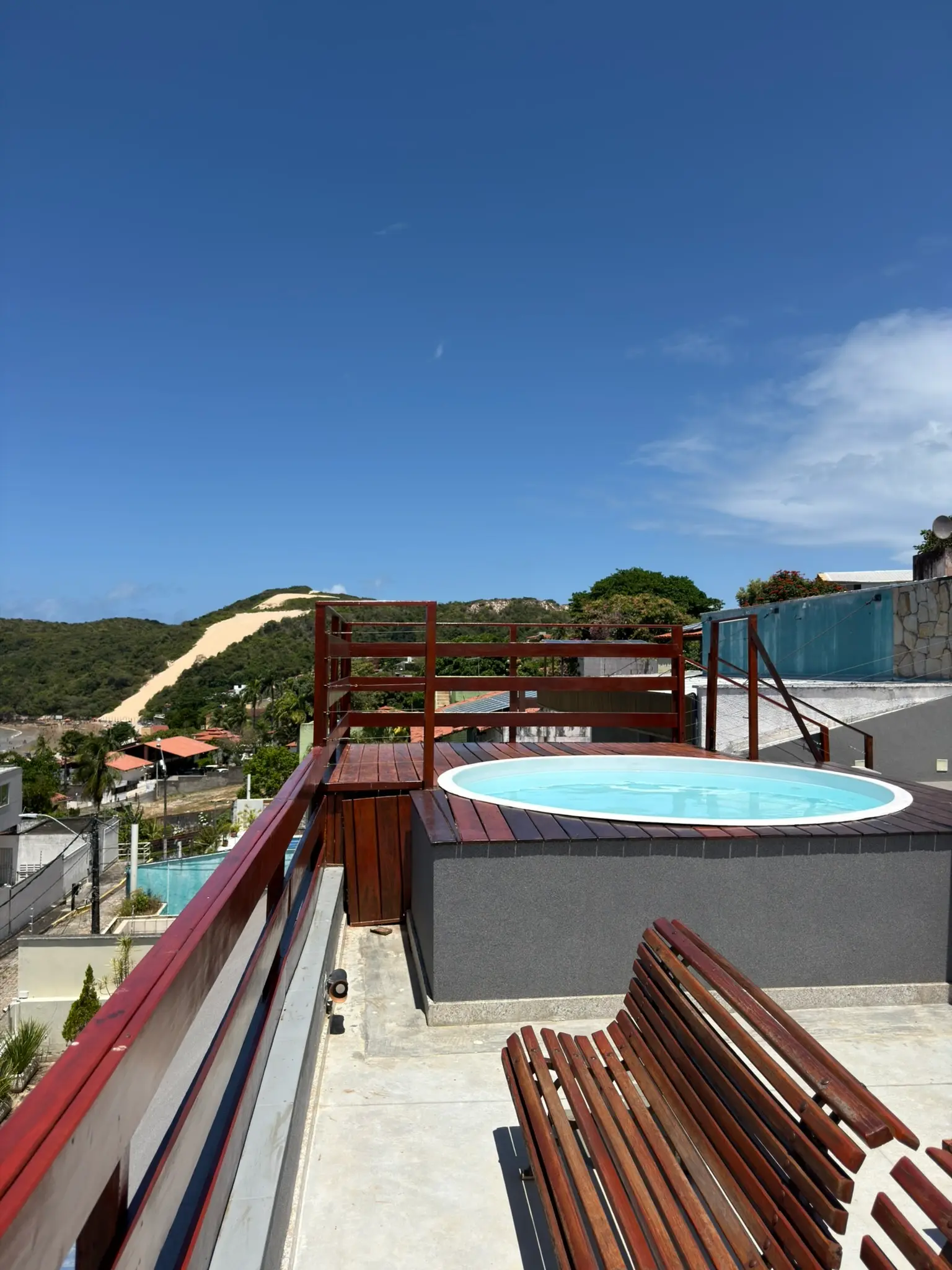 Terrace with a view of Morro do Careca