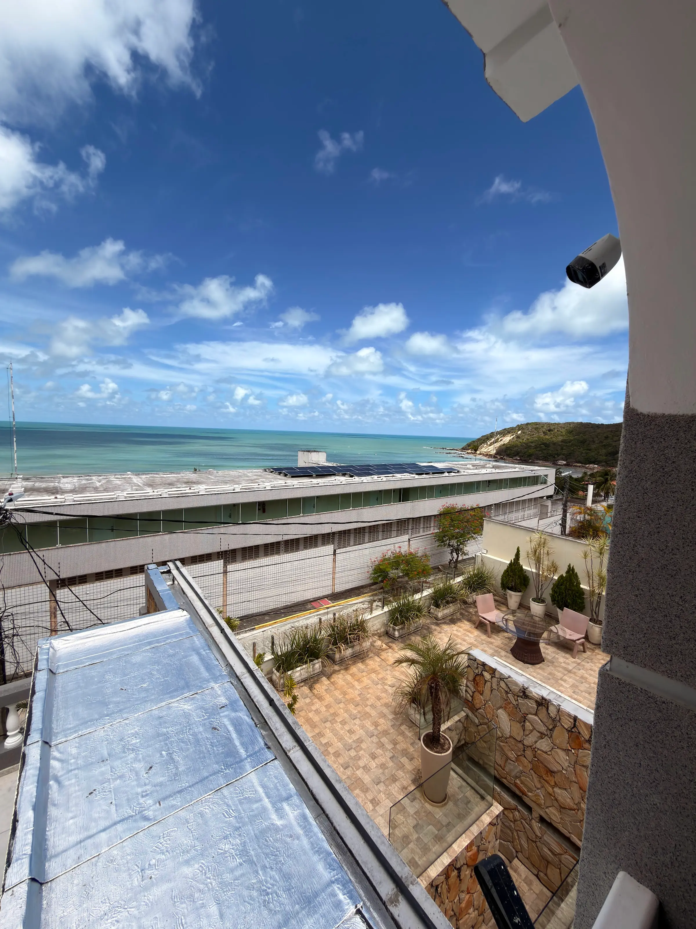 Balcony view of the beach